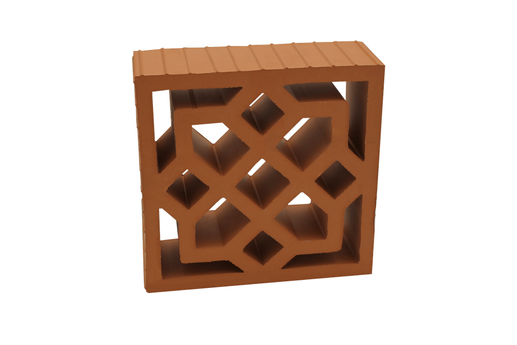 Arabesque Red Ceramic Window Lattice – FACE06